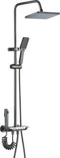 Recalma Regendouche Douchesysteem met Thermostaatkraan Metallic