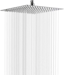 Regen douchesysteem – 10 inch, vierkant, chroom