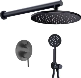 Regendouche 10 Inch Douchesysteem Matzwart