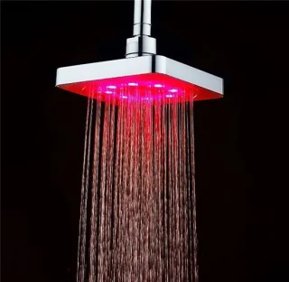Regendouche 15x15 cm Chroom LED