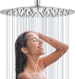Regendouche 20 cm zilver