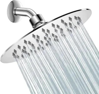 Regendouche 20 cm zilverkleurig