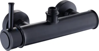 Regendouche 20cm zwart linkshandig met mengkraan