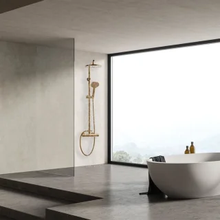 Regendouche 23 cm goud