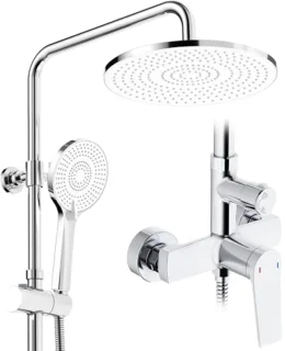 Regendouche 25 cm chroom - Complete doucheset