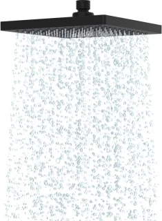 Regendouche 250 x 250 mm, roestvrijstalen douchesysteem - zwart