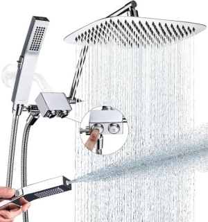 Regendouche 30 cm Chroom