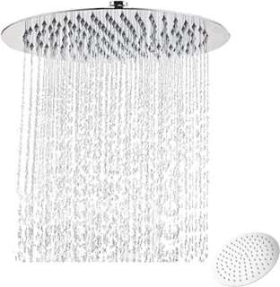Regendouche 30 cm zilver 304 rvs