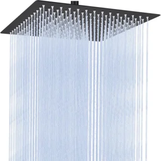 Regendouche 30x30 cm zwart