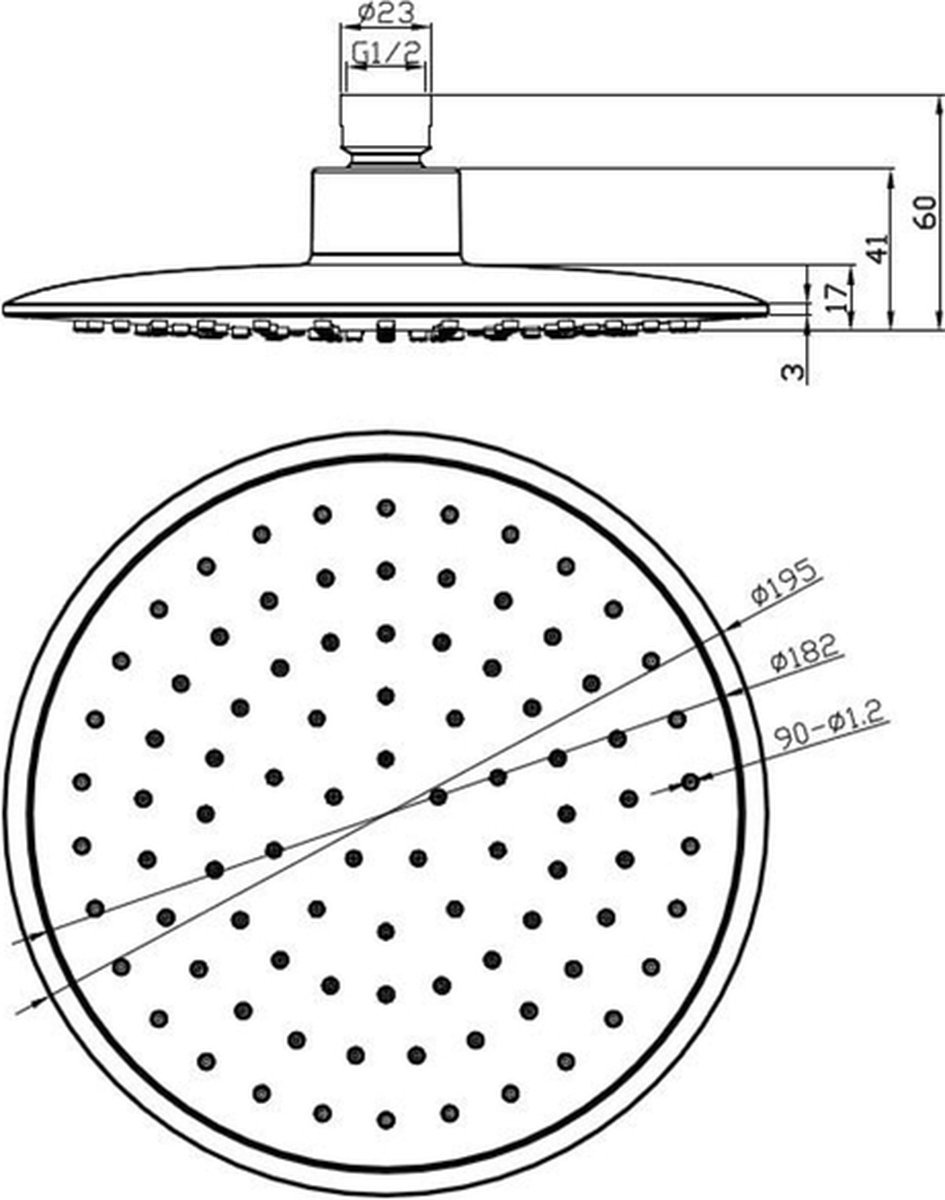 Wat vinden we goed aan de Regendouche ABS 20cm Chroom/Grijs
