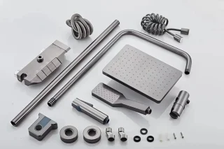 Regendouche Aluminium Doucheset met Pianoknop Schakelaar