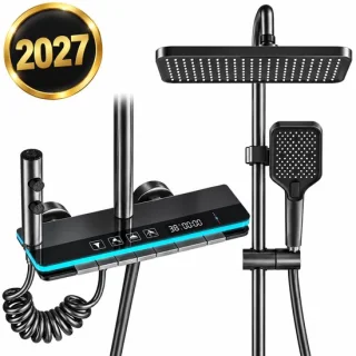 Regendouche badkamer douche kraan set grijs