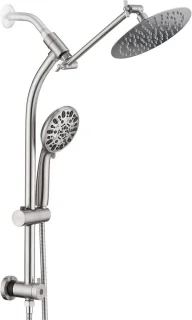 Regendouche combo 20.5 cm geborsteld nikkel