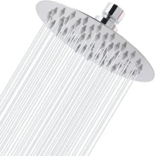 Regendouche deluxe chroom - 15 cm - roestvrijstalen cirkelvormige douchekop voor muur- of plafondmontage
