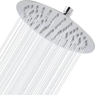 Regendouche deluxe chroom - 15 cm - roestvrijstalen cirkelvormige douchekop voor muur- of plafondmontage
