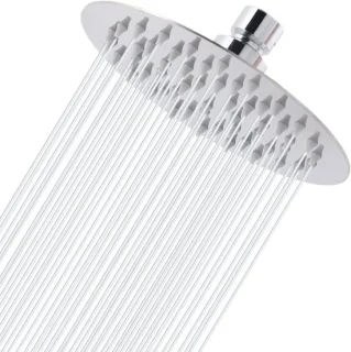 Regendouche deluxe chroom - 15 cm - roestvrijstalen cirkelvormige douchekop voor muur- of plafondmontage