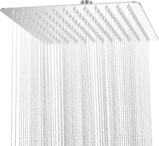 Regendouche deluxe - chroom - 25 x 25 cm - vierkante douchekop