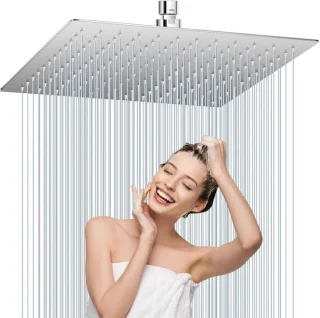 Regendouche deluxe - RVS - 30 x 30 cm - vierkant