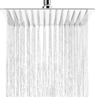 Regendouche deluxe - staal - 30 cm vierkant