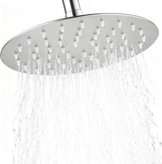 Regendouche douchekop 20 cm rond zilver