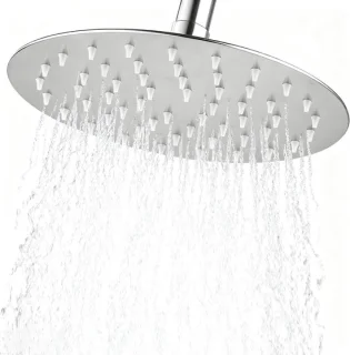 Regendouche douchekop 20 cm zilver