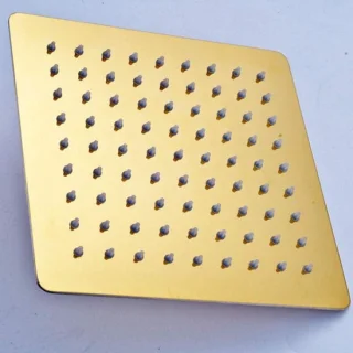 Regendouche douchekop RVS 12 inch goud