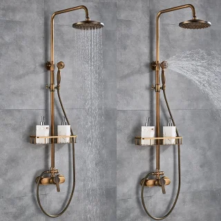 Regendouche Doucheset Antiek Messing