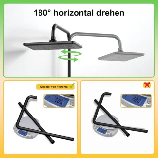 Regendouche Doucheset Wandmontage Zwart