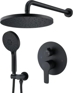 Regendouche Douchesysteem 10 inch Mat Zwart