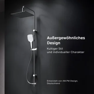 Regendouche douchesysteem 30 cm chroom met verstelbare douchestang