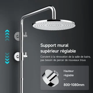 Regendouche Douchezuil 25 cm Chroom