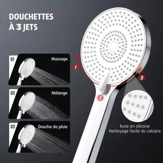 Regendouche Douchezuil 25 cm Chroom