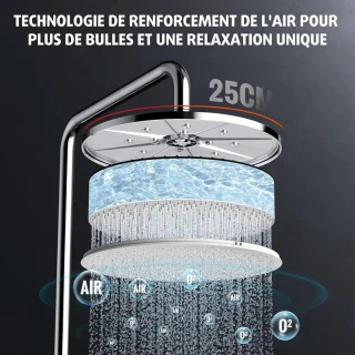 Regendouche Douchezuil 25 cm Chroom