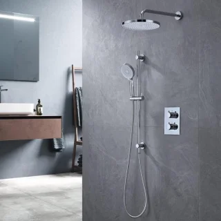 Regendouche Inbouwthermostaat 10 inch Chroom