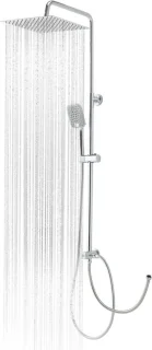 Regendouche met handdouche 25x25 cm chroom