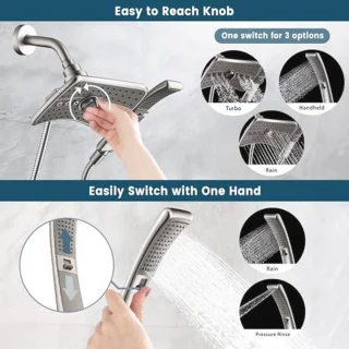 Regendouche met handdouche