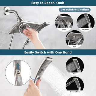 Regendouche met handdouche