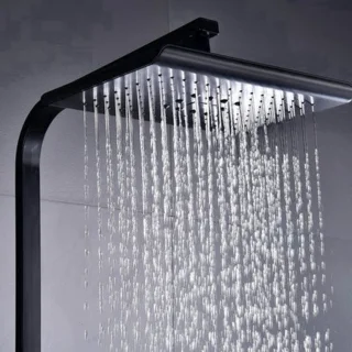 Regendouche met wandmontage douchekraan en handdouche
