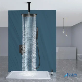 Regendouche Plafondmontage 30 cm Mat Zwart