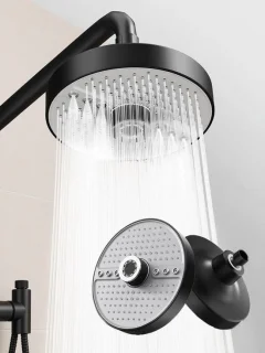 Regendouche plafondmontage chroom abs-zwart
