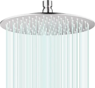 Regendouche - rvs douchekop met waterval effect - 25 cm chrome ronde