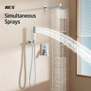 Regendouche Set 10-inch Vierkante Douchekop en Handdouche - Chroom