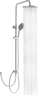 Regendouche set 25 cm rond chroom