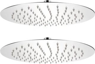 Regendouche set 25 cm zilverkleurig