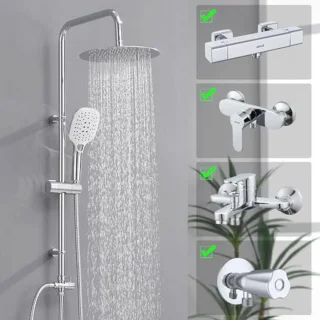 Regendouche set 25 cm zonder kraan