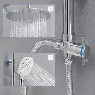Regendouche set 25 cm zonder kraan