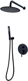 Regendouche set 30 cm zwart
