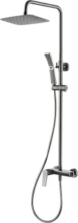 Regendouche set 300x200mm chroom
