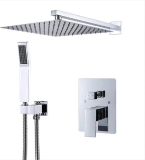 Regendouche set 8 inch chroom