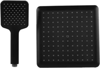 Regendouche set 94 inch vierkant zwart